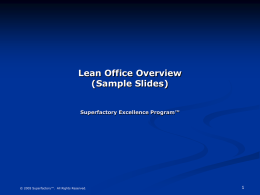 Sample - Strategic Lean