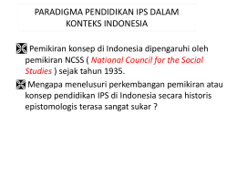paradigma pendidikan ips dalam konteks indonesia