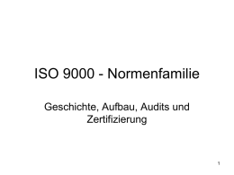 ISO 9000 - Normenfamilie