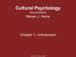 Cultural Psychology - WW Norton & Company