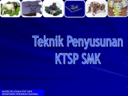 2. Teknik Penyusunan KTSP SMK