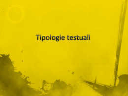slides tipologie testuali