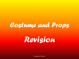 Costume and Props Revision