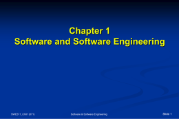 Software and Software Engineering