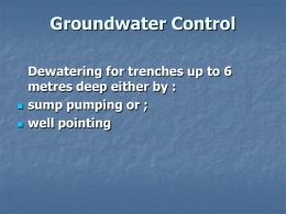 Chapter 4 – Groundwater Control