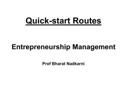 09 EM Quick start routes Session 9
