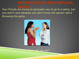Refusal skills Powerpoint