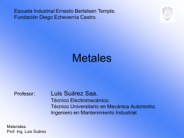 PPT Metales - Mecánica Industrial