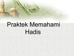 Contoh Hadis Lengkap dengan Sanad