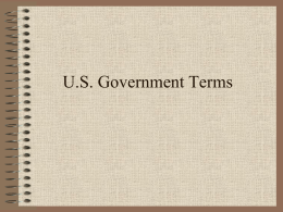 U.S. Government Terms - Great Neck Public Schools