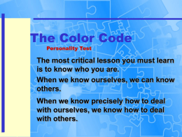 Color Code Explanation