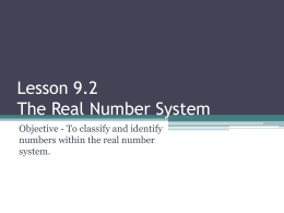 9_2 The real number system