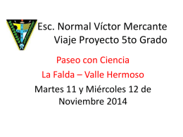 Viaje Proyecto 2014 - Viaje Promocion Victor Mercante 2015