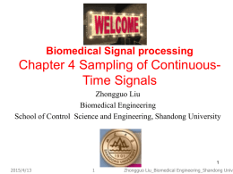 Chapter 4: Sampling of Continuous