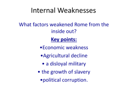 Internal Weaknesses - South Pointe Middle