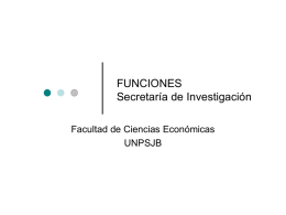 FUNCIONES Secretaría de Investigación