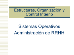 Estructuras, Organización y Control Interno