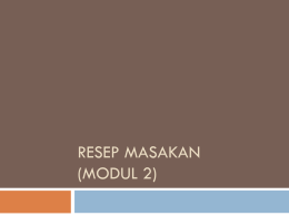 RSEP MASAKAN (modul 2)