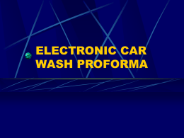 electronic car wash proforma - Ryko Car Wash Manufacturing