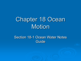 Chapter 18 Ocean Motion