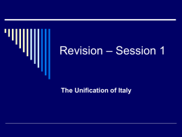 Revision – Italian Unification