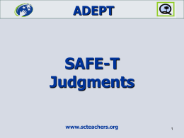 3 - SAFE-T Judgments - Dillon School District Four