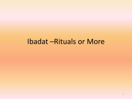 Ibadat -Rituals