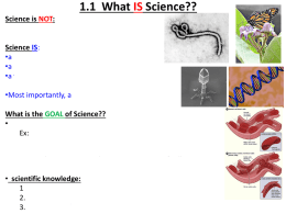 1.1 What IS Science??