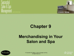 Chapter 9 Merchandising in Your Salon and Spa