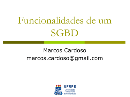 Funcionalidades SGBD - Introdução à Microinformática
