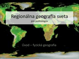 fyzická geografia