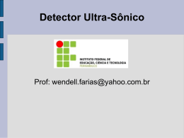 Unidade 016 Sensor Ultra-Sonico