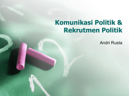 KOMUNIKASI POLITIK