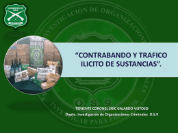 Contrabando y Tráfico Ilícito de Sustancias