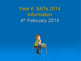 Year 6 SATs 2014 - Somerset Learning Platform