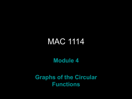 Graphs of the Circular Functions