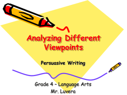 Analyzing Different Viewpoints Lesson