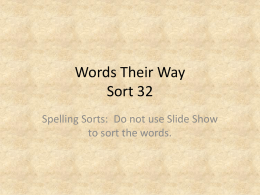 Words Their Way