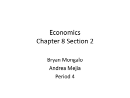 Economics Chapter 8 Section 2