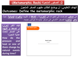 3- الصخور المتحولة (Metamorphic Rock)