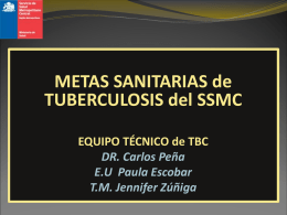 Metas Sanitarias SSMC, Tuberculosis.