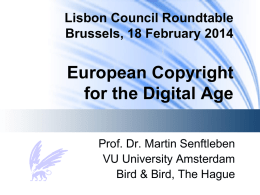 Senftleben - EU Copyright Digital Age - VU