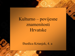 Kulturno-povijesne znamenitosti Hrvatske