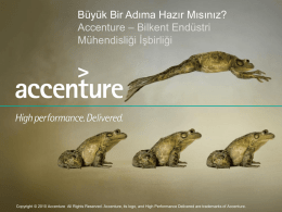 Accenture - Bilkent Üniversitesi Endüstri Mühendisliği