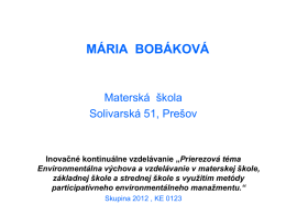 Bobáková Mária (ISCED 0