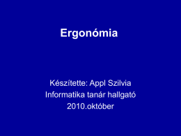 Ergonómia - Appl Szilvia blogja
