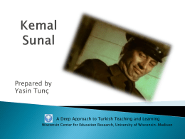 Kemal Sunal - Deep Approach to Turkish Teaching and Learning