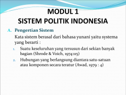 MODUL 1 SISTEM POLITIK INDONESIA