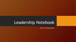 Leadership Notebook Template - lead21-ssms