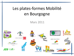 Les plates-formes Mobilité en Bourgogne